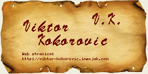 Viktor Kokorović vizit kartica